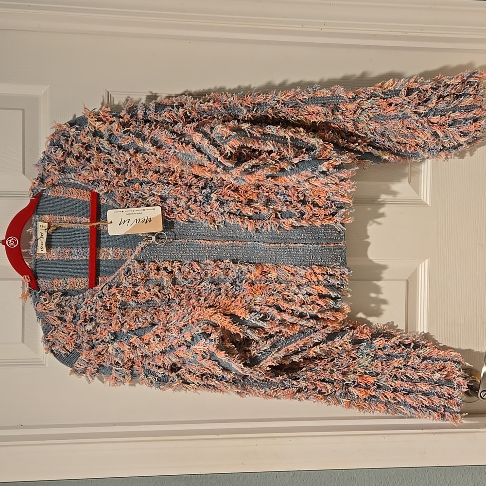 (New) New In Multicolor Full Zip Textured Sweater Womens Size M - Picture 2 of 13